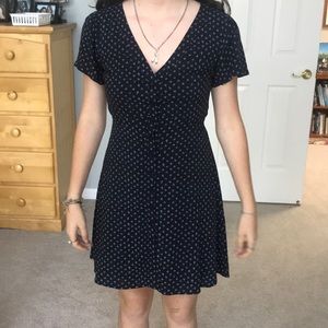 Navy Dress with white flowers